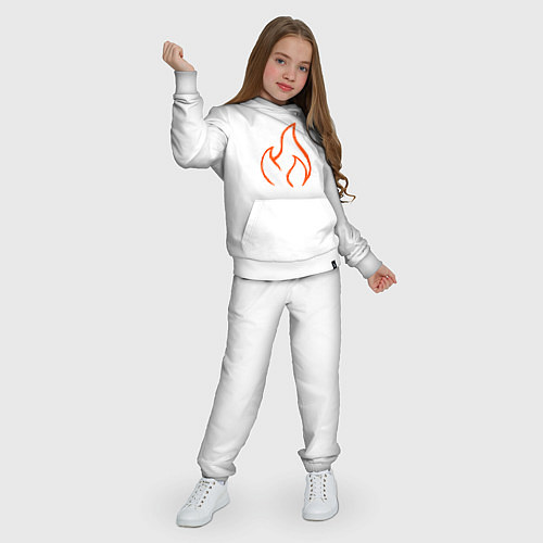 Детский костюм Схематичный огонек / Белый – фото 3