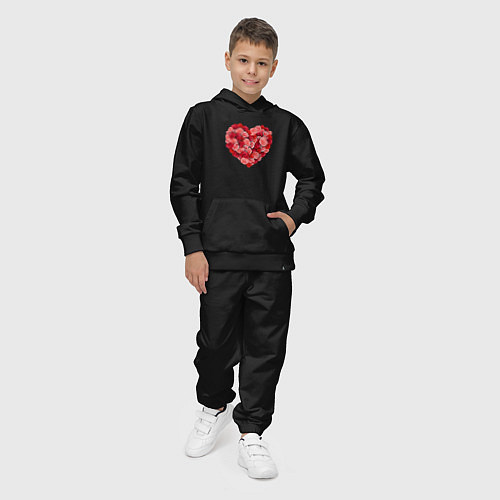 Детский костюм Сердце составленное из роз / Черный – фото 4