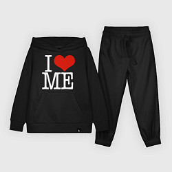 Костюм хлопковый детский I love me, цвет: черный