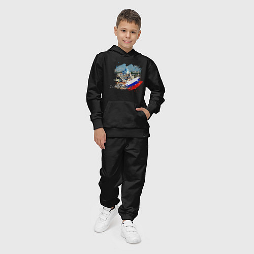Детский костюм Санкт-Петербург и флаг России / Черный – фото 4