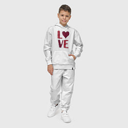 Костюм хлопковый детский Любовь с сердцем, цвет: белый — фото 2