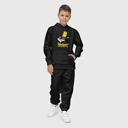 Костюм хлопковый детский Slipknot Барт Симпсон рокер, цвет: черный — фото 2