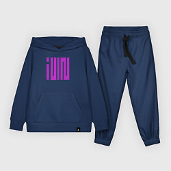 Костюм хлопковый детский Logo I-dle, цвет: тёмно-синий