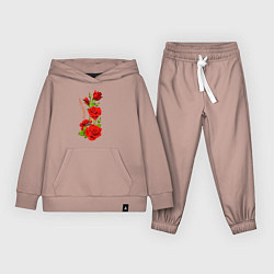 Костюм хлопковый детский Прекрасная Елена - букет из роз, цвет: пыльно-розовый