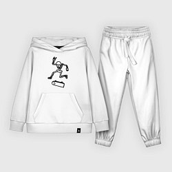 Костюм хлопковый детский Rad in peace, цвет: белый