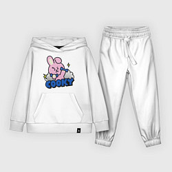 Костюм хлопковый детский Cooky BT21 Jungkook, цвет: белый