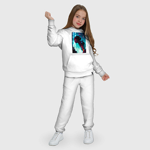 Детский костюм Синтвейв Cyberpunk 3 / Белый – фото 3