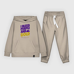 Костюм хлопковый детский Lakers nation, цвет: миндальный