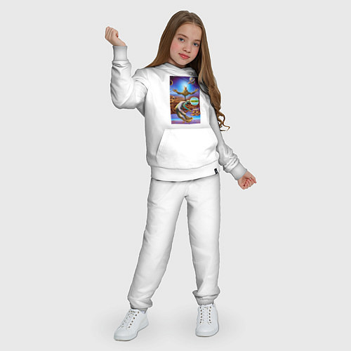 Детский костюм Космическое пугало - нейросеть / Белый – фото 3