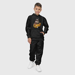 Костюм хлопковый детский Тоторо за рулём, цвет: черный — фото 2