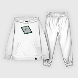 Костюм хлопковый детский IT Vagodroch processor, цвет: белый