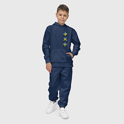 Костюм хлопковый детский TXT vertical logo, цвет: тёмно-синий — фото 2