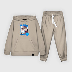 Костюм хлопковый детский Тарталья гидро элемент, цвет: миндальный