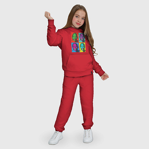 Детский костюм Майкл Джордан в стиле Уорхола 2на2 / Красный – фото 3