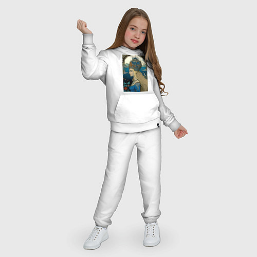 Детский костюм Царевна-Лебедь - нейросеть / Белый – фото 3