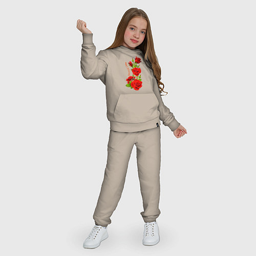 Детский костюм Прекрасная Эмма - букет из роз / Миндальный – фото 3
