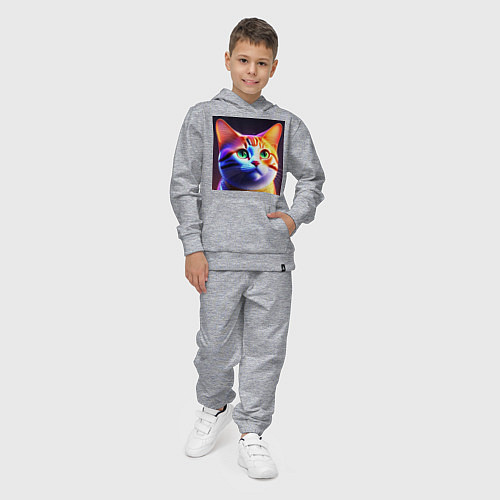 Детский костюм Милый котик с большими глазами / Меланж – фото 4