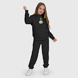 Костюм хлопковый детский Прыгающая девочка на одуванчике, цвет: черный — фото 2