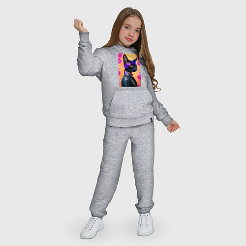 Детский костюм Элегантная модная кошечка / Меланж – фото 3