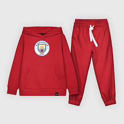 Костюм хлопковый детский Manchester City FC, цвет: красный