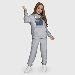 Костюм хлопковый детский Спокойно ночи котик, цвет: меланж — фото 2
