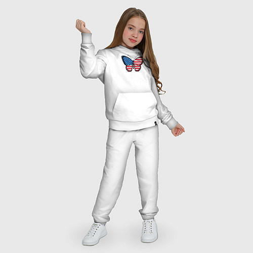 Детский костюм США бабочка / Белый – фото 3