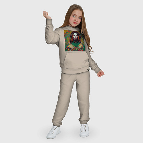 Детский костюм Фрактальный граффити арт Боб Марли / Миндальный – фото 3