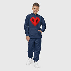 Костюм хлопковый детский Сердце Майнкрафта, цвет: тёмно-синий — фото 2