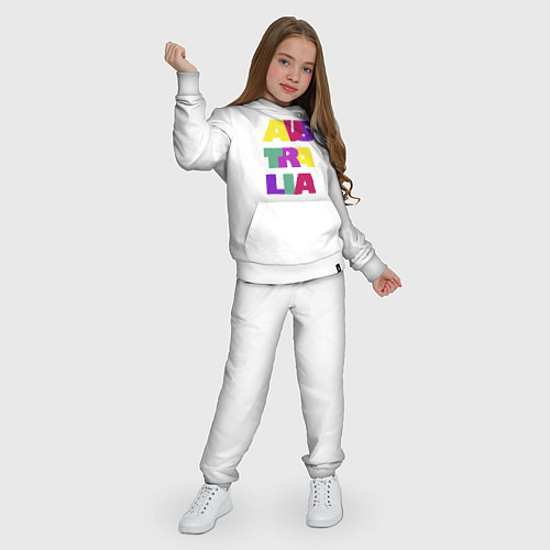 Детский костюм Австралия - буквы - цвет / Белый – фото 3