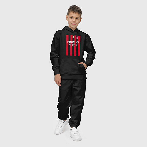 Детский костюм ФК Милан форма 2223 домашняя / Черный – фото 4