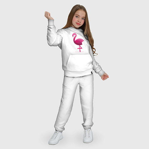 Детский костюм Фламинго минималистичный / Белый – фото 3
