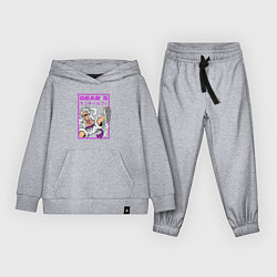 Костюм хлопковый детский One piece - gear 5 белый, цвет: меланж