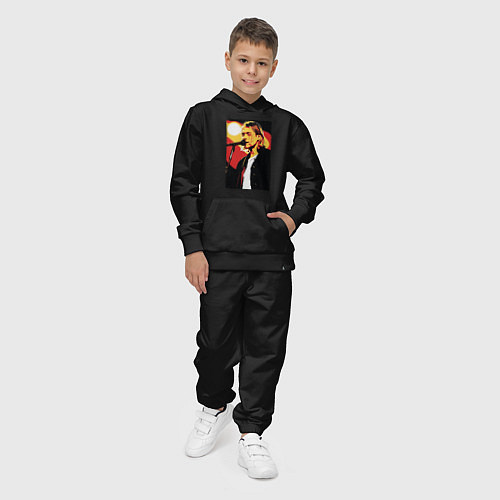 Детский костюм Курт Кобейн с микрофоном / Черный – фото 4