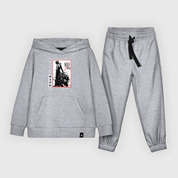 Костюм хлопковый детский Танджиро взрослый - Клинок демонов, цвет: меланж