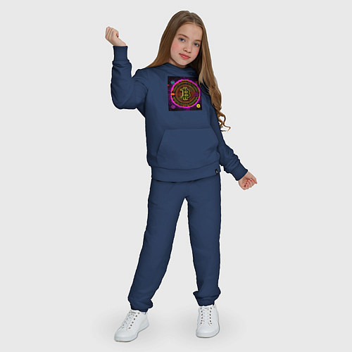 Детский костюм Биткоин это будущее / Тёмно-синий – фото 3