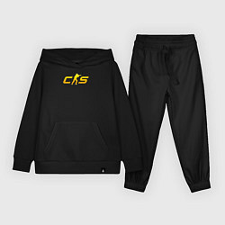 Костюм хлопковый детский CS2 yellow logo, цвет: черный