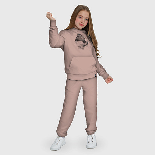 Детский костюм Морская свинка модная / Пыльно-розовый – фото 3