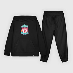 Костюм хлопковый детский Liverpool fc sport collection, цвет: черный