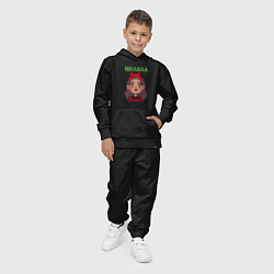 Костюм хлопковый детский Милана - девочка модница, цвет: черный — фото 2