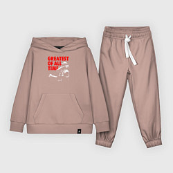 Костюм хлопковый детский Jordan greatest of all time, цвет: пыльно-розовый