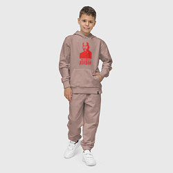 Костюм хлопковый детский Jordan in red, цвет: пыльно-розовый — фото 2