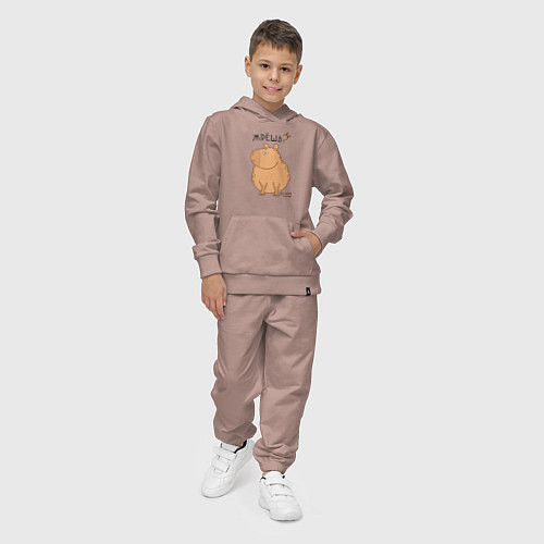 Детский костюм Мем капибара: жрешь / Пыльно-розовый – фото 4