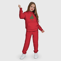 Костюм хлопковый детский Ёлка стилизованная, цвет: красный — фото 2