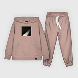 Костюм хлопковый детский Бесконечное пианино, цвет: пыльно-розовый