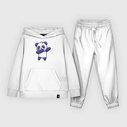 Костюм хлопковый детский Dabbing panda, цвет: белый