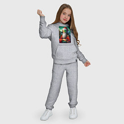 Костюм хлопковый детский Mona Lisa in Santa costume - cyberpunk, цвет: меланж — фото 2