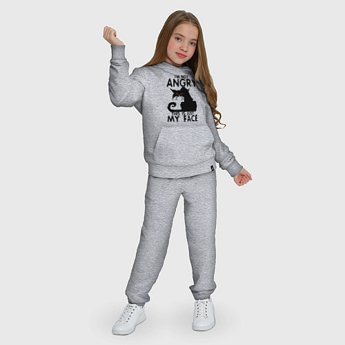 Детский костюм I am not angry cat / Меланж – фото 3
