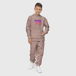 Костюм хлопковый детский GTA VI, цвет: пыльно-розовый — фото 2