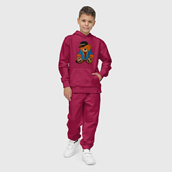 Костюм хлопковый детский Мишка Марат в куртке, цвет: маджента — фото 2