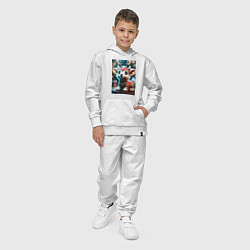 Костюм хлопковый детский Оленёнок в свитере, цвет: белый — фото 2